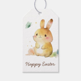 Etiquetas Para Regalos Conejito Lindo Conejo Feliz Pascua Personalizado