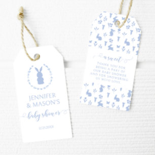 Etiquetas Para Regalos Conejo azul Easter Spring baby ducha gracias