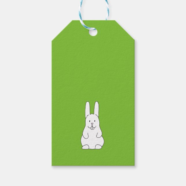 Etiquetas Para Regalos Conejo de Pascua (Anverso)