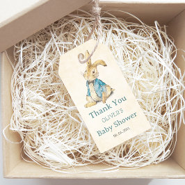 Etiquetas Para Regalos Conejo Vintage Baby Shower Gracias