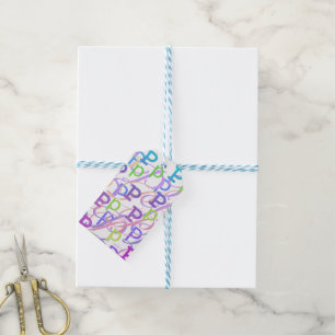 Etiquetas Para Regalos Confeti de Letras "P"