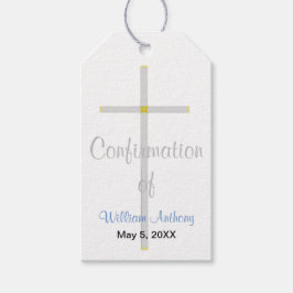 Etiquetas Para Regalos Confirmación del chico gracias a tu cruz de plata 