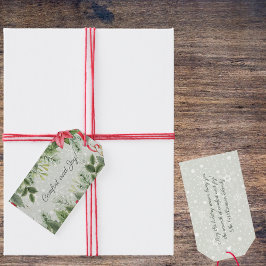Etiquetas Para Regalos Confort y alegría Navidades Garland en la nieve