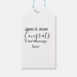 Etiquetas Para Regalos Congrats add name message wedding newly wed couple
