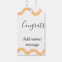 Etiquetas Para Regalos Congrats orange spiral Spanish border boho retro n