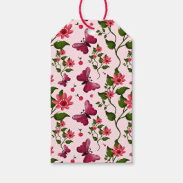 Etiquetas Para Regalos Conjunto de fiesta de flores de mariposa Midnight 
