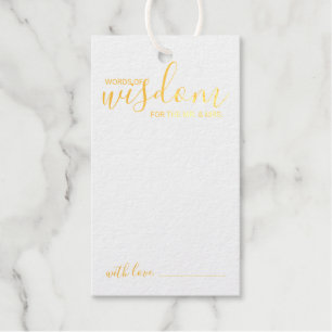 Etiquetas Para Regalos Consejos y deseos de oro para Bodas de guiones mod