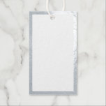 Etiquetas Para Regalos Consejos y deseos de plata para Bodas en blanco<br><div class="desc">Añada un toque personal a su boda con un consejo boda y desea una tarjeta de Relieve metalizado plateado. Esta tarjeta de consejo tiene un borde de Relieve metalizado plateado real sobre fondo blanco. Perfecto para boda, ducha de bebé, fiesta de cumpleaños, ducha de novia, soltera y cualquier ocasión especial....</div>