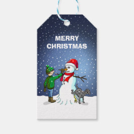 Etiquetas Para Regalos Construye un hermoso muñeco de nieve