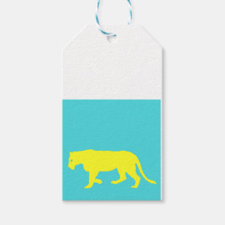 Etiquetas Para Regalos Contorno de león amarillo