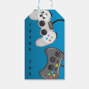 Etiquetas Para Regalos Controladores de Videojuegos Favor de Cumpleaños p