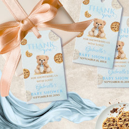 Etiquetas Para Regalos Cookies and Milk Baby Shower - Teddy Baby Shower