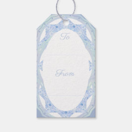 Etiquetas Para Regalos Copo de nieve azul