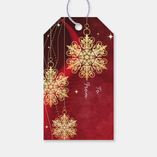 Etiquetas Para Regalos Copos de nieve (Anverso)