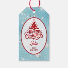 Etiquetas Para Regalos Copos de Nieve Navideños Lindos