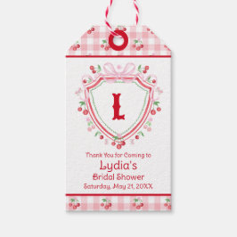 Etiquetas Para Regalos Coquette Cherry Monogam Bridal Shower