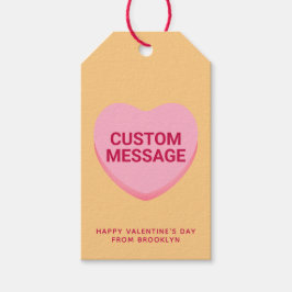 Etiquetas Para Regalos Coração de conversação de mensagem personalizada l