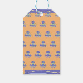 Etiquetas Para Regalos Coral de pulpo azul