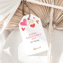 Corazón acuarela el día de San Valentín
