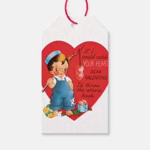 Etiquetas Para Regalos Corazón antiguo de San Valentín