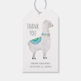 Etiquetas Para Regalos Corazón de agua lindo lama. Niños cumpleaños graci