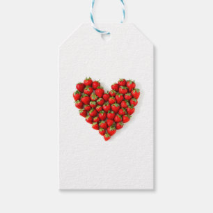 Etiquetas Para Regalos Corazón de fresa