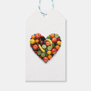 Etiquetas Para Regalos Corazón de frutas