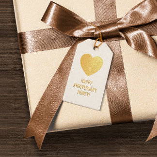 Etiquetas Para Regalos CORAZÓN DE HOJALATA Elegante Feliz Día de San Vale