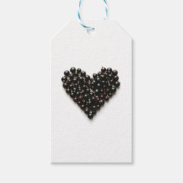 Etiquetas Para Regalos Corazón de la corriente negra