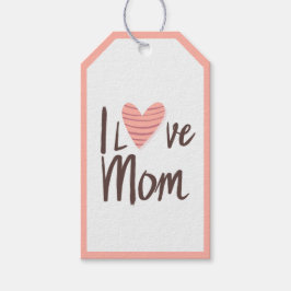 Etiquetas Para Regalos Corazón de mamá de amor - regalo del Día de la Mad