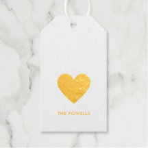 Corazón de papel de oro real elegante minimalista 