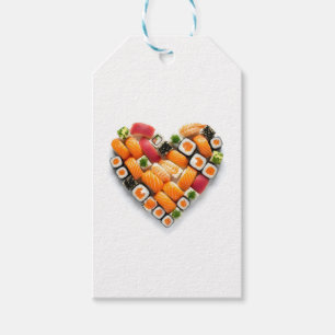 Etiquetas Para Regalos Corazón de sushi