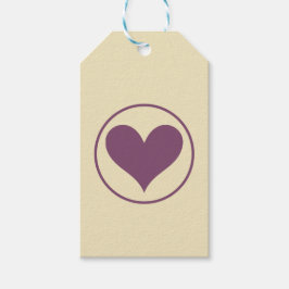 Etiquetas Para Regalos Corazón morado