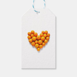 Etiquetas Para Regalos Corazón naranja