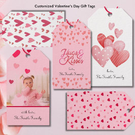 Etiquetas Para Regalos Corazón Rojo Rosa Cute Valentines