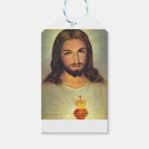 Etiquetas Para Regalos Corazón sagrado de Jesús