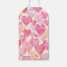 Corazones de acuarela