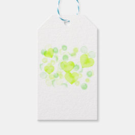 Etiquetas Para Regalos Corazones de amor amarillo limón