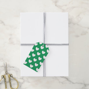 Etiquetas Para Regalos Corazones de polka blanca personalizada en Kelly G
