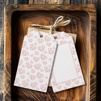 Etiquetas Para Regalos Corazones Rosa Pastel