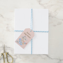 Etiquetas Para Regalos Cordero de guardería rosa azul granja bebé