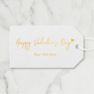 Etiquetas Para Regalos Corona de corazón de papel de oro Día de San Valen
