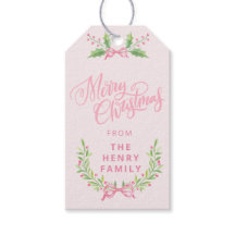 Corona de Navidad rosa y verde
