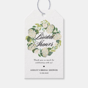 Etiquetas Para Regalos Corona floral de Hortensia Blanca para Despedida d