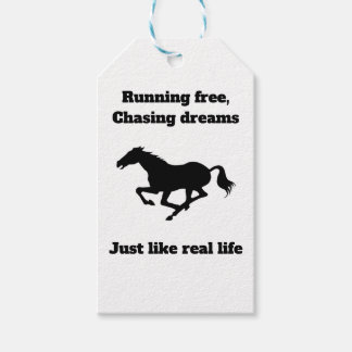 Etiquetas Para Regalos Corriendo libre, persiguiendo sueños como la vida