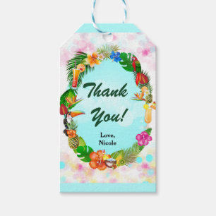 Etiquetas Para Regalos Cosas de verano tropical hawaiano Favor de fiesta