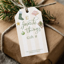 Etiquetas Para Regalos Cosas favoritas para el intercambio de regalos