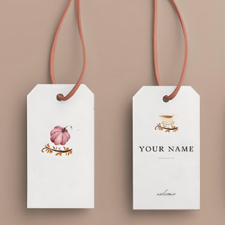 Etiquetas Para Regalos Cosecha de corazones: Tarjetas de nombre personali