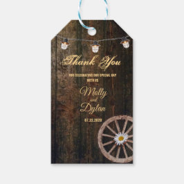 Etiquetas Para Regalos Country Boots Gorra y Boda de Barnwood