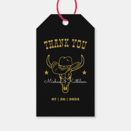 Etiquetas Para Regalos Cowboy Bull Skull Rustic Country Wedding
